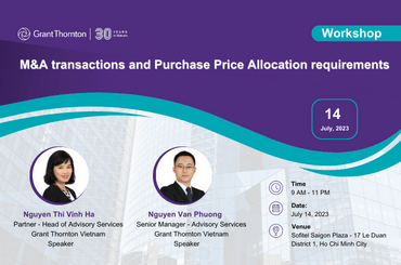 Workshop: M&A transactions and Purchase Price Allocation requirements