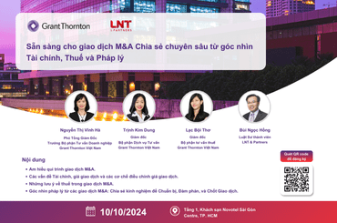 Sẵn sàng cho giao dịch M&A - Chia sẻ chuyên sâu từ góc nhìn tài chính, thuế và pháp lý