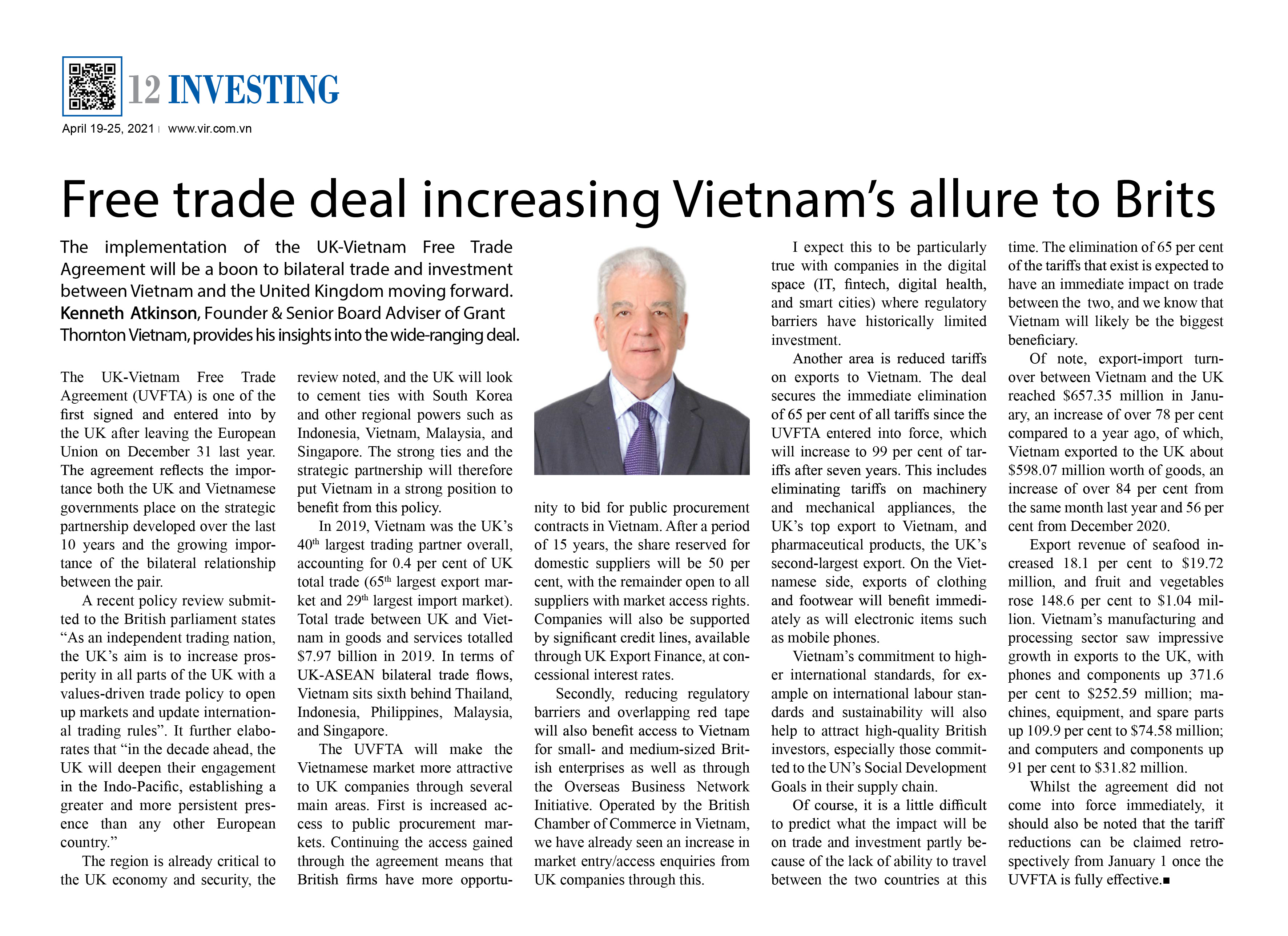 Free trade deal increasing Vietnam’s allure to Brits | Grant Thornton