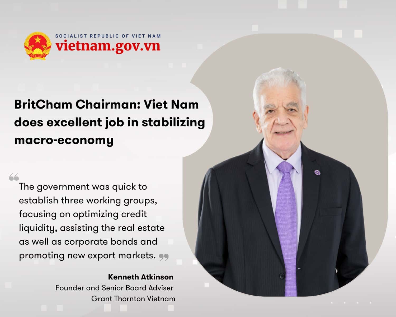 BritCham Chairman: Viet Nam does excellent job in stabilizing macro-economy