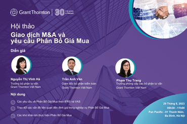 Hội thảo: Giao dịch M&A và yêu cầu Phân Bổ Giá Mua