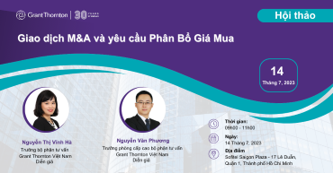 Hội thảo: Giao dịch M&A và yêu cầu Phân Bổ Giá Mua