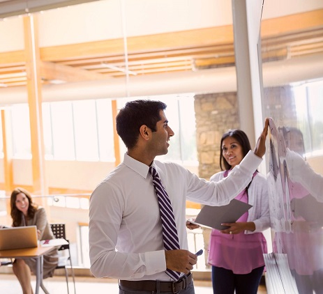 Man at whiteboard